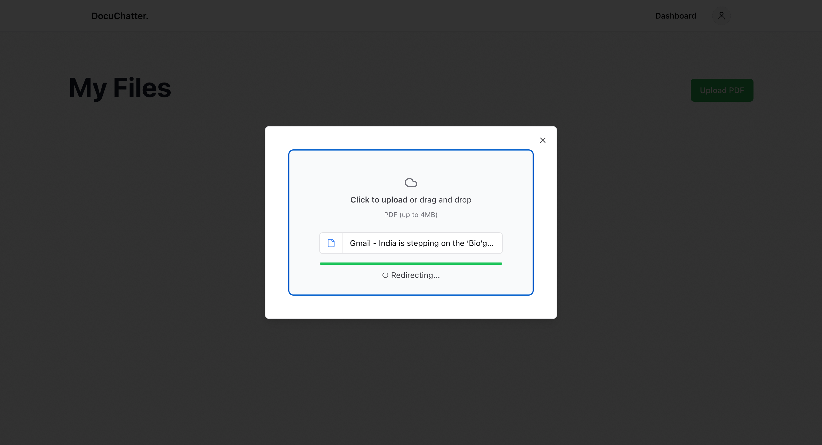 uploading preview